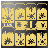 Трафареты серебряные Irisk, 125