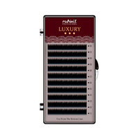 Ресницы для наращивания Luxury, Ø 0,1 мм, №9, изгиб D,12 линий