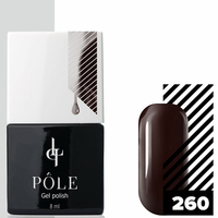 Цветной гель-лак "POLE" №260 - черный принц (8 мл.)