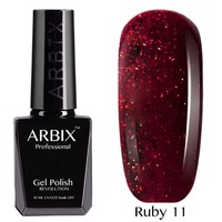 Гель-лак Arbix Ruby (искры бордо) №11, 10 мл