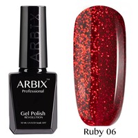 Гель-лак Arbix Ruby (красный песок) №06, 10 мл