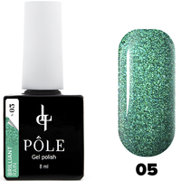Гель-лак POLE Brilliant rain №05 "Emerald" (8 мл)