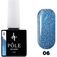 Гель-лак POLE Brilliant rain №06 "Blue" (8 мл)