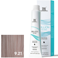 Крем-краска для волос TNL Million Gloss оттенок 9.21 Очень светлый блонд фиолетовый пепельный 100 мл
