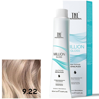 Крем-краска для волос TNL Million Gloss оттенок 9.22 Очень светлый блонд фиолетовый интенсив. 100 мл