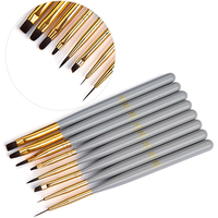 Набор кистей TNL Gold and Gray (8 шт.)