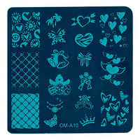 Трафарет для стемпинга металлический, 10